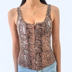 🐍✨ Oh Le Snake Print Corset Top | Y2K 2000s ✨🐍